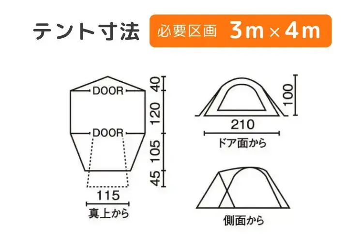 テント寸法