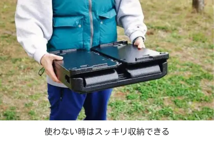 The LIFE FOLDING COOLER BOX(Large)畳んだ状態