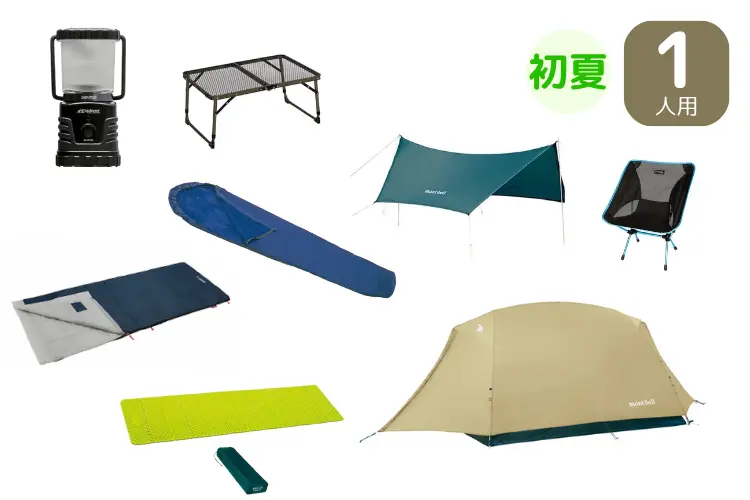 初夏用ソロセット(テント＋タープ)　商品
