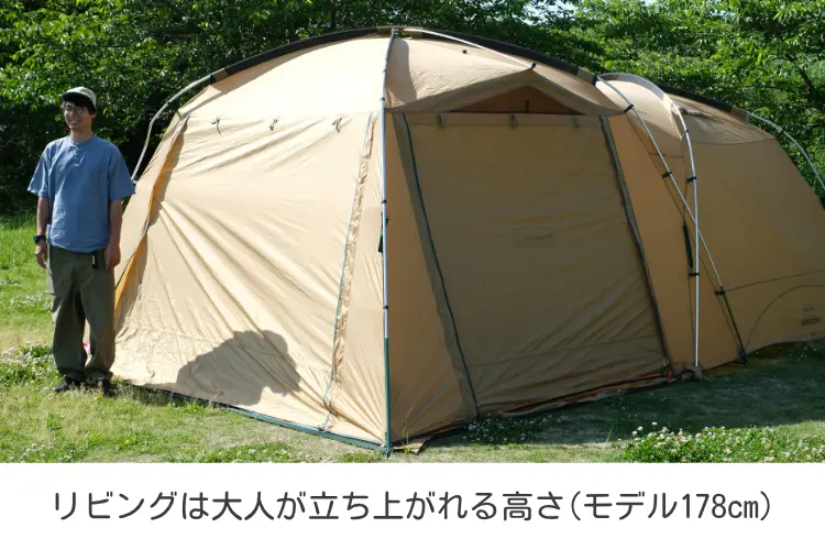 タフスクリーン2ルームハウスMDX　サイズ感