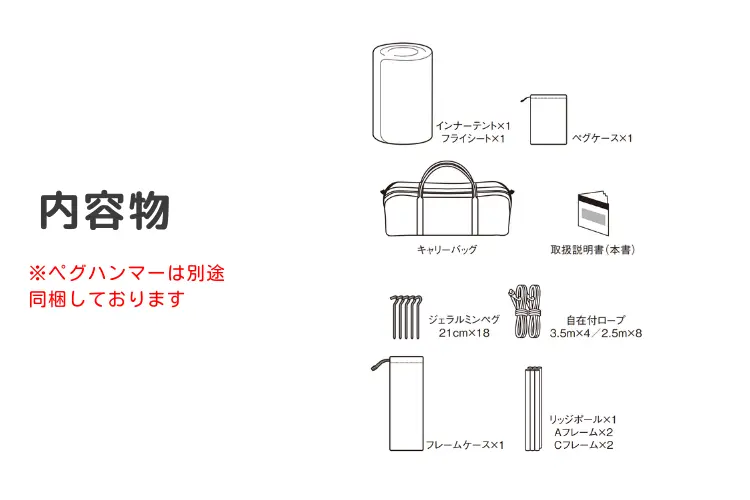 テント内容物